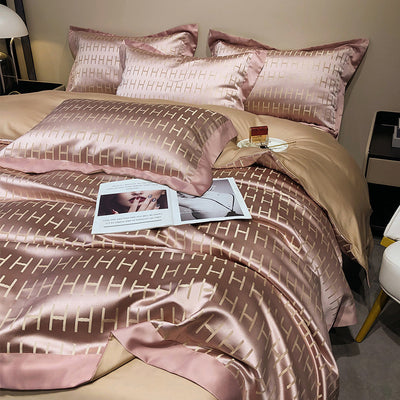 Conjunto de 4 Piezas Elegante en Seda y Algodón Europeo Premium - Image 5