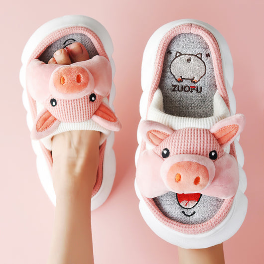 Pantuflas de Lino para Mujer Suela Gruesa Cuatro Estaciones - Image 6