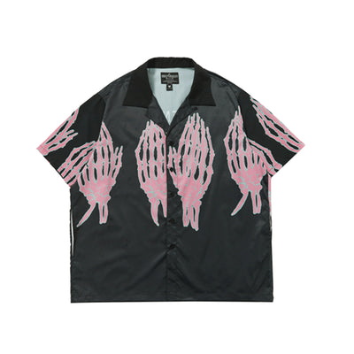 Camisa Suelta con Estampado Calavera y Mano Fantasmal - Image 15