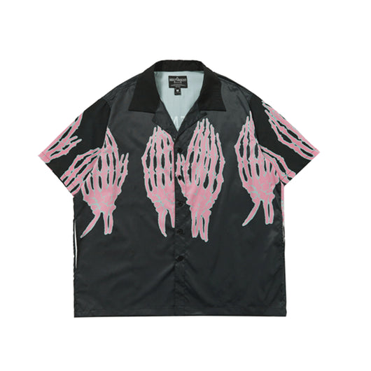 Camisa Suelta con Estampado Calavera y Mano Fantasmal - Image 15