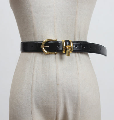 Cinturón de Cuero Genuino para Mujer - Diseño Minimalista y Versátil - Image 8