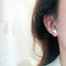 Aretes de Pareja Cerámica y Plata 925 Unisex Blanco y Negro