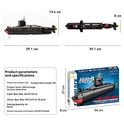 Submarino Nuclear Militar - Bloques de Construcción Educativos para Niños - Image 5