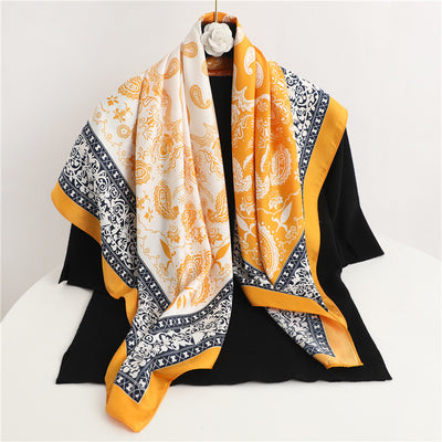 Pañuelo Cuadrado Retro Estampado para Mujer - Diseño Clásico - Image 8