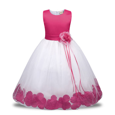 Vestido de Princesa Infantil con Malla Floral - Image 9