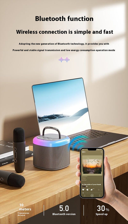 Micrófono Inalámbrico Bluetooth Portátil con Audio Integrado para Karaoke - Image 16