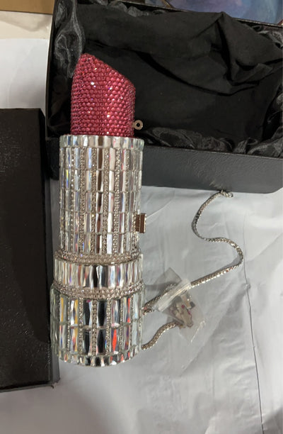 Cartera de Fiesta Metálica con Brillantes para Labial - Image 12