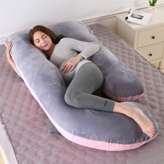 Almohada Ergonómica en Forma de G con Terciopelo Cristal Extraíble para Dormir de Lado - Image 6