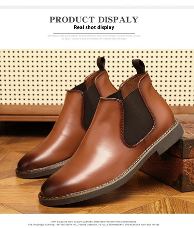 Botas de Cuero Estilo Británico Talla Grande para Hombre - Image 13
