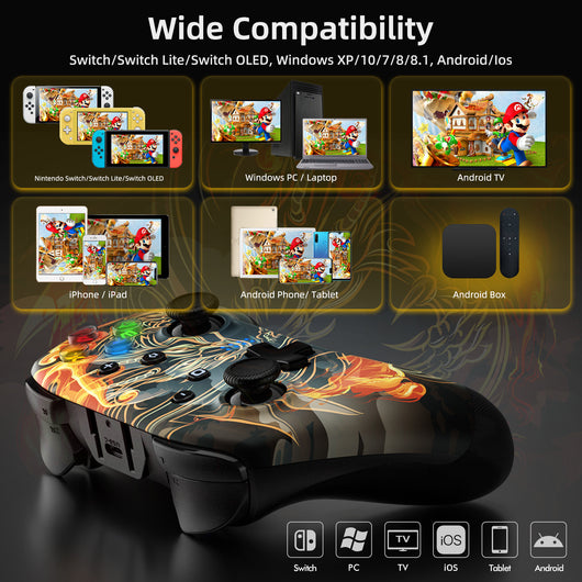 Control Inalámbrico Gaming Profesional con Conexión Bluetooth y Programación 4-Teclas - Image 4