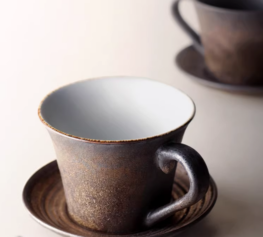 Juego de Café Artesanal de Cerámica Retro con Personalidad - Image 9