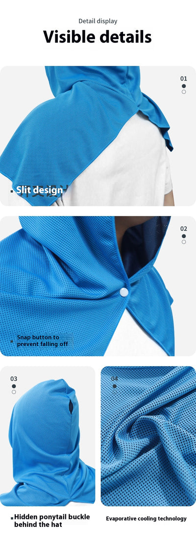 Toalla Deportiva Refrigerante con Capucha en U - Protección Solar para Playa, Gym y Yoga - Image 15