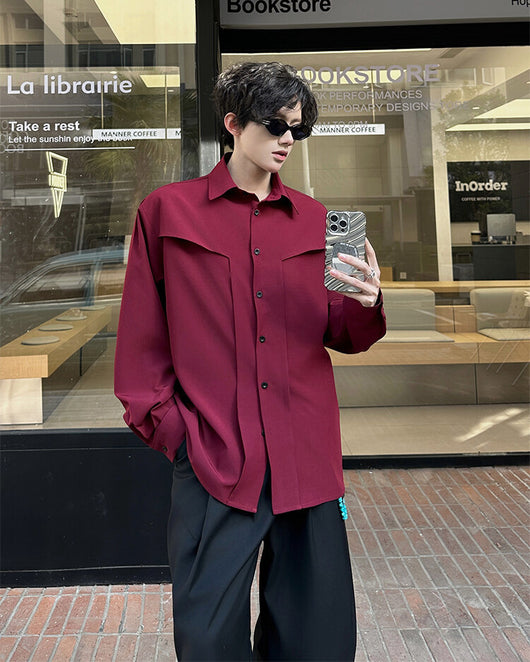 Camisa de Manga Larga Premium Ruoshuai para Hombre - Otoño - Image 14