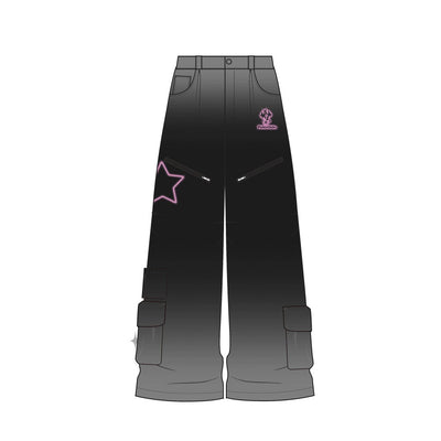 Pantalones Chaopai Púrpura Rectos de Pierna Ancha - Image 2