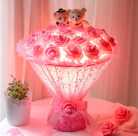 Lámpara Rosa Romántica para Dormitorio - Luz Cálida de Cabecera - Image 12