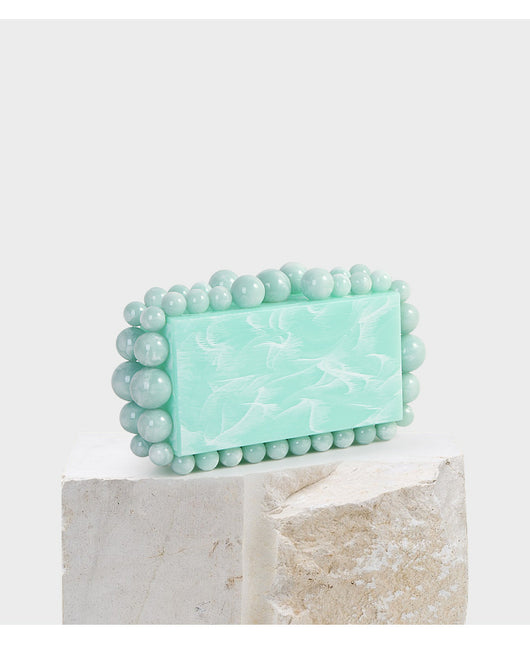 Clutch Marmolado con Perlas Grandes y Pequeñas - Image 12