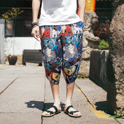 Pantalones Cropped Retro Holgados Talla Grande - Image 14