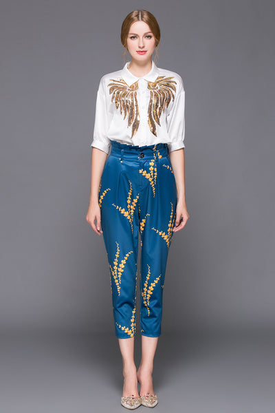 Conjunto de Camisa y Pantalón Bordado - Image 7