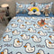 Duoduo Duck Azul Sábana Plana De 1.0 M