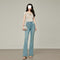 Women's High-Waisted Flare Skinny Pants - Light Colors Spring Summer