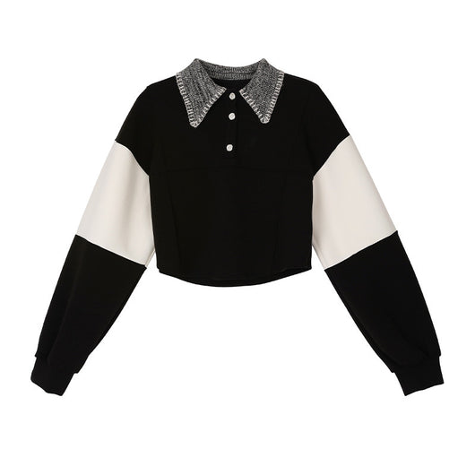 Suéter Suelto Coreano de Algodón con Cuello Tejido - Casual y Versátil para Mujer - Image 3