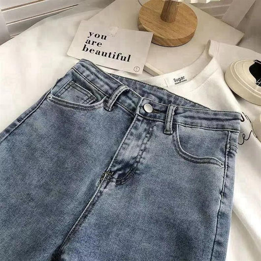 Jeans de Cintura Alta con Abertura en el Ruedo para Mujer - Image 21