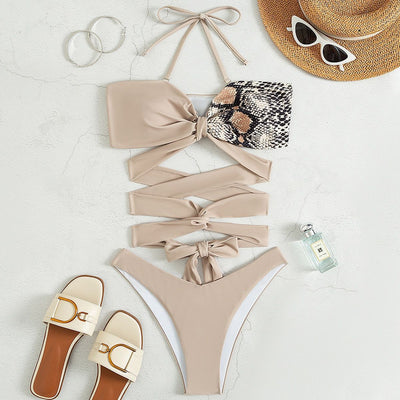 Bikini Sexy con Paneles y Cordones Ajustables - Image 2