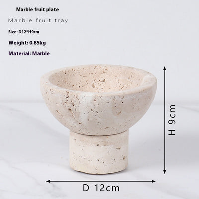 Bandeja de Mármol Natural para Frutas y Decoración de Escritorio - Image 7