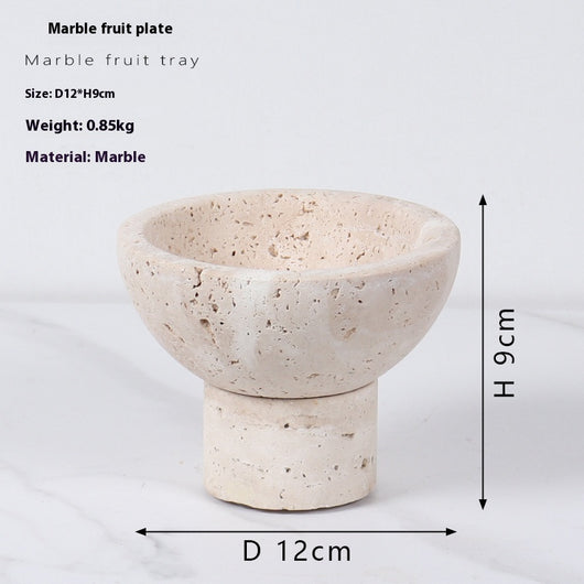 Bandeja de Mármol Natural para Frutas y Decoración de Escritorio - Image 7
