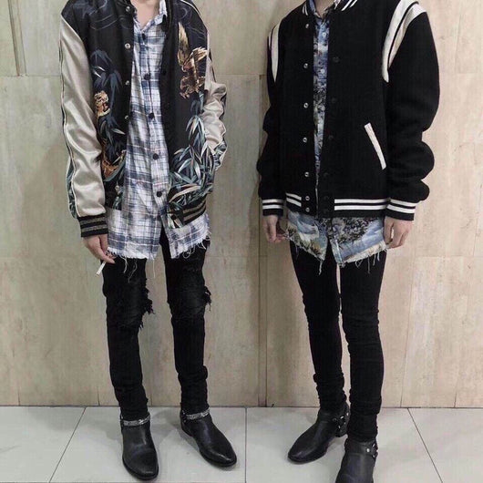 Chaqueta Bomber de Seda Estilo Urbano Unisex - Image 14