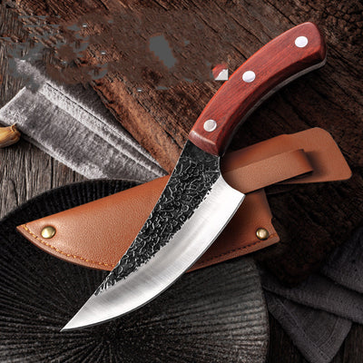 Cuchillo Deshuesador Forjado y Hoja de Sacrificio Martillada - Image 12