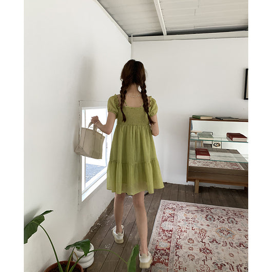 Vestido Francés Cuello Cuadrado Elegante y Romántico para Mujer - Image 7