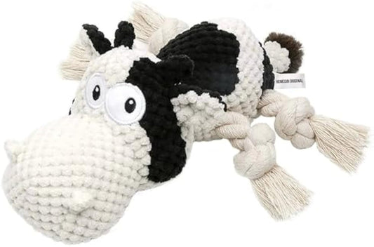 Juguete para Perros de Peluche Chirriante - Juguete Masticable Duradero para Perros Pequeños, Medianos y Grandes
