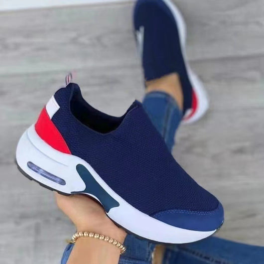 Tenis Deportivos de Punto Elástico con Punta Redonda para Mujer - Image 4