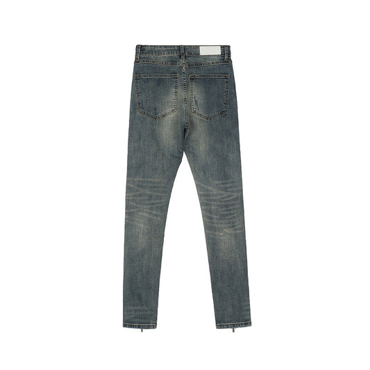 Pantalones Slim Fit Rotos con Cierre - Diseño Urbano Moderno - Image 2