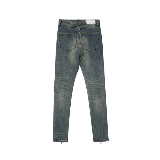 Pantalones Slim Fit Rotos con Cierre - Diseño Urbano Moderno - Image 2