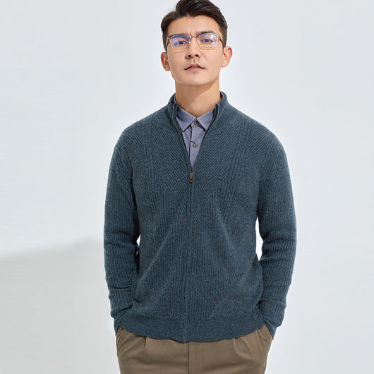 Cardigan de Cashmere Puro Grueso con Cierre - Elegancia Casual - Image 7