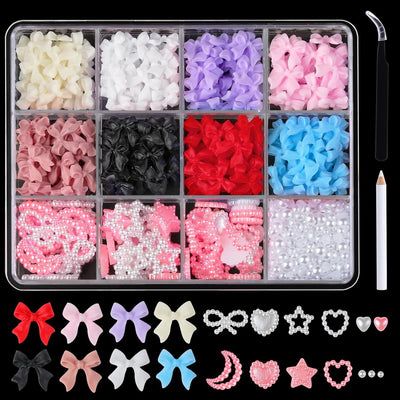 Set de Adornos Navideños de Resina con Lazos y Moños Mixtos - Image 25