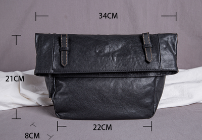 Bolsa Mensajera de Cuero para Hombre Estilo Japonés Casual - Image 11