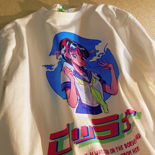Playera Anime Manga Estudiante Manga Corta