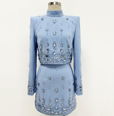 Conjunto de Falda Corta y Top Diamantado de Línea Industrial - Image 17
