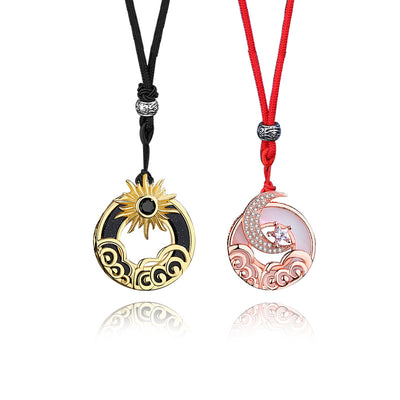 Collar de Pareja Sol y Luna en Plata Esterlina - Cadena de Clavícula - Image 4