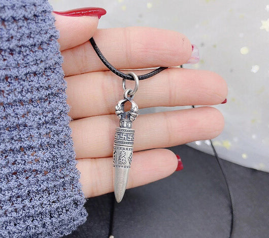 Dije Mantra de Seis Palabras en Plata Pura - Cadena Escote - Image 7