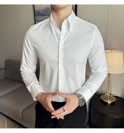 Camisa Manga Larga Talla Grande sin Planchado - Comodidad Profesional - Image 18