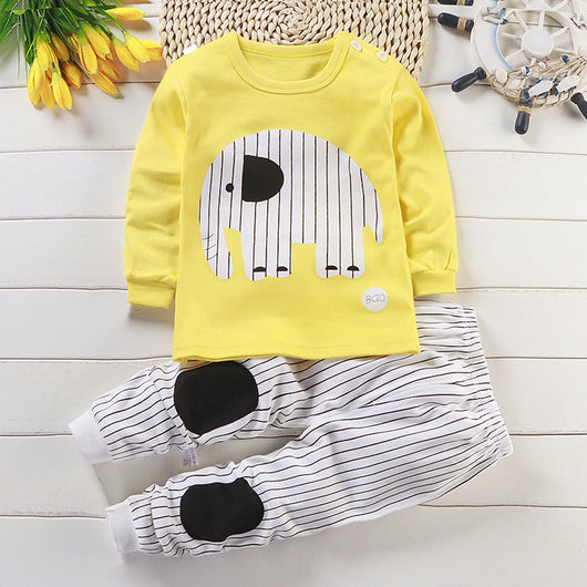 Conjunto de Pijamas y Ropa Interior de Algodón para Bebés y Niños