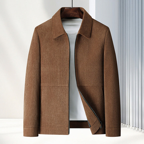 Men's Mature Lapel Casual Jacket