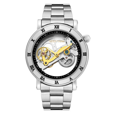 Reloj Mecánico Automático Esqueleto 3D Acero Inoxidable para Hombre - Image 11