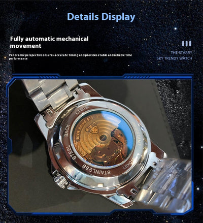 Reloj Automático Mecánico Impermeable con Esfera Luminiscente Estrellada - Image 14