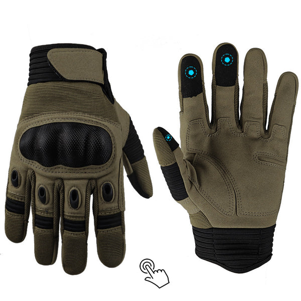 Guantes Tácticos Motociclista con Pantalla Táctil y Dedos Completos
