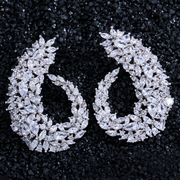 Aretes de Hoja Atmosférica Lujo